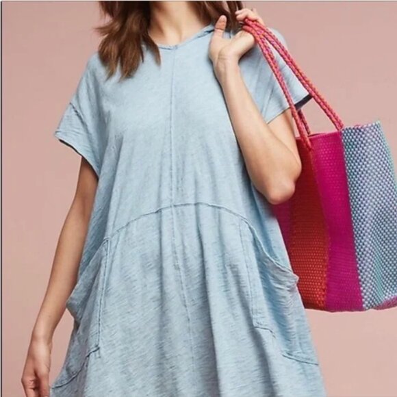 Anthropologie Saturday Sunday Anya Hooded Super Comfy Dress Small - Picture 2 of 5
